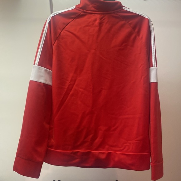Red adidas tracksuit jacket boys size 10/12 - Picture 2 of 4